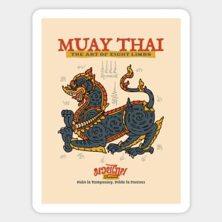 Vintage Muay Thai Boran Thai Lion Magnet